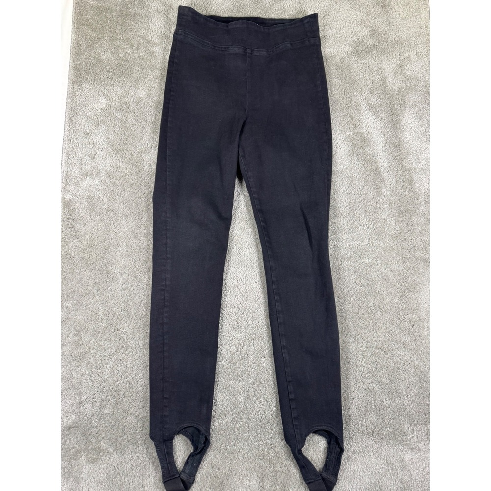 Frame Denim Sheen Noir Black Stirrup Leggings Pants JSSU631 Size 2